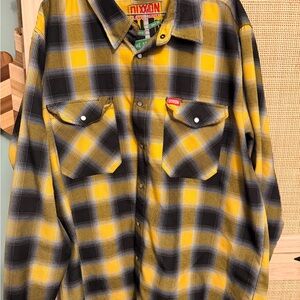 Dixxon The Sentinel Yellow and Black Plaid Shirt 2XL